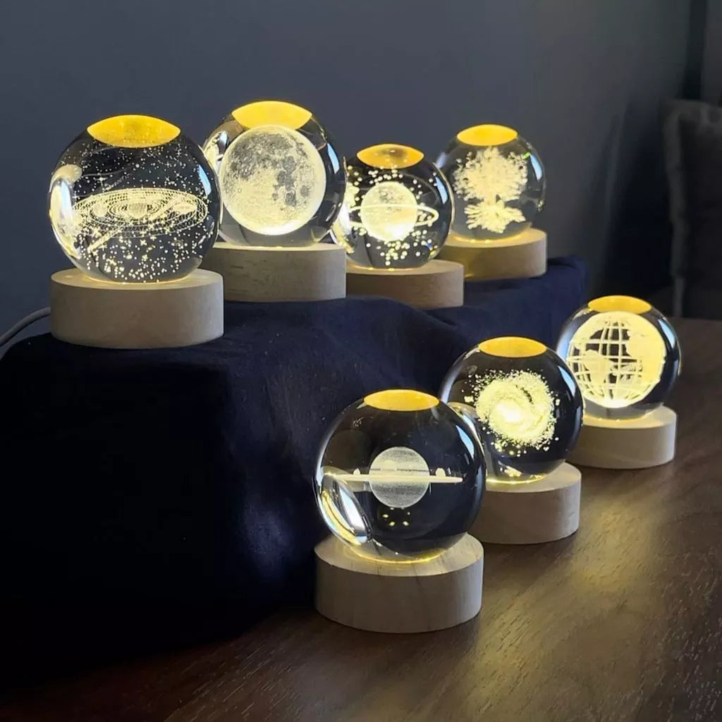 Esfera De Cristal Luz Led